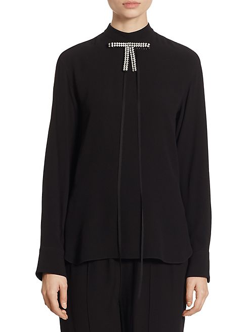 Marni - Embellished Bow Blouse