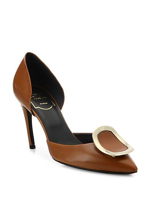 Roger Vivier - Leather Chips d'Orsay Pumps