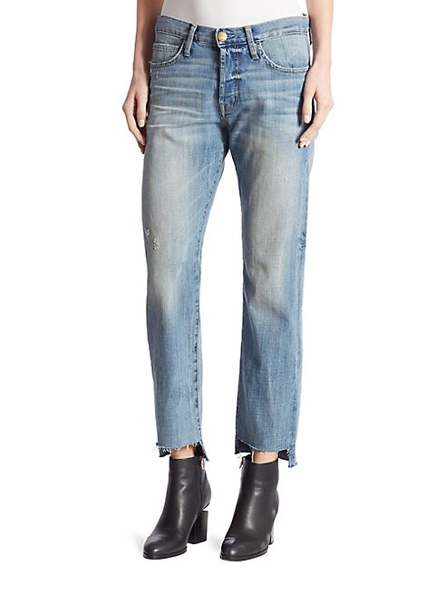 Current/Elliott - The Crossover Cropped Step Hem Jeans