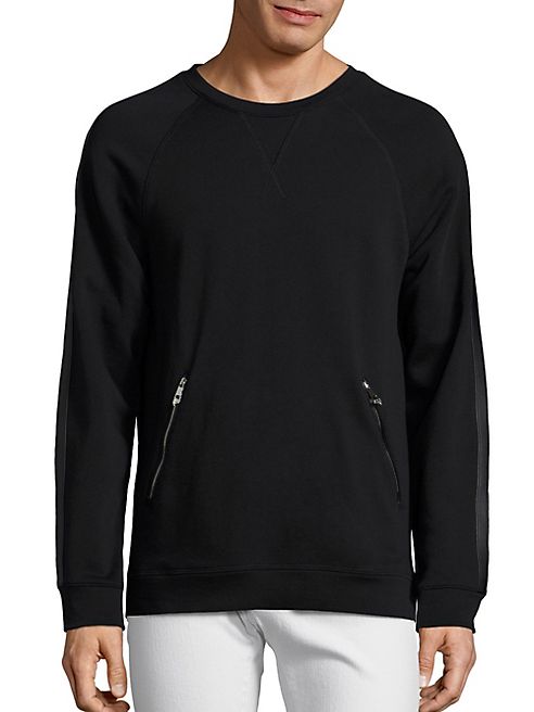 Versace Collection - Zippered Pocket Long Sleeve Sweatshirt