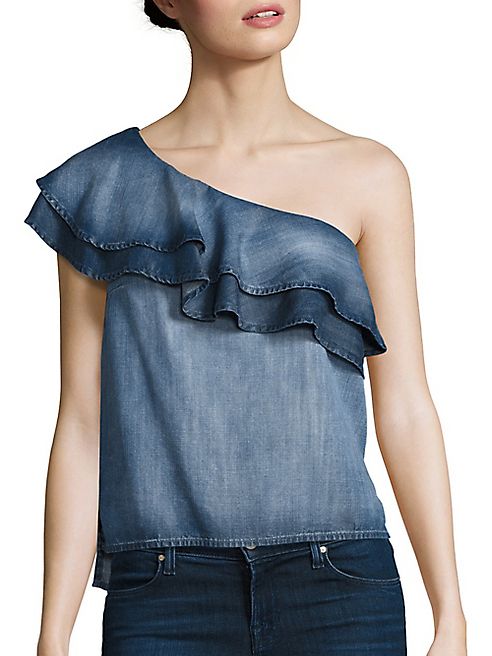 Bella Dahl - One Shoulder Chambray Top