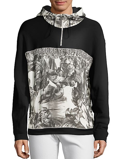 Versace Collection - Half Baroque Hooded Sweatshirt