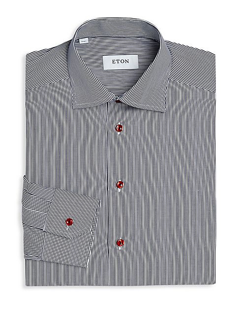 Eton - Slim-Fit Striped Cotton Dress Shirt