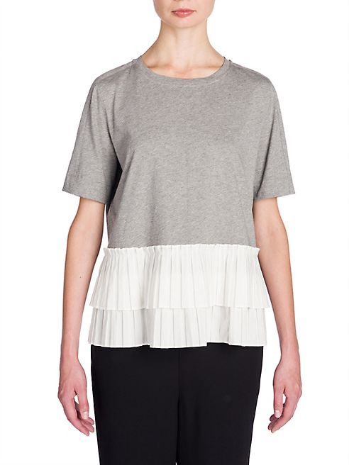 Marni - Pleated Colorblock Tee