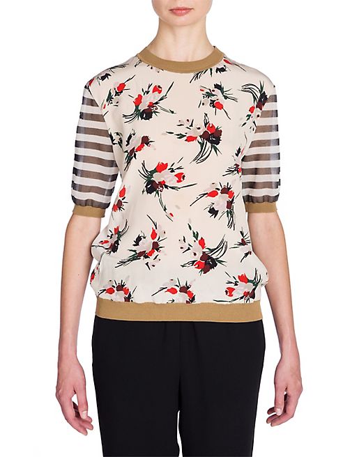 Marni - Silk-Blend Floral Sweater