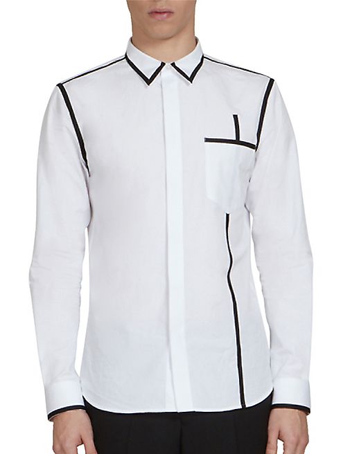 Givenchy - Grosgrain Outline Button-Down Shirt