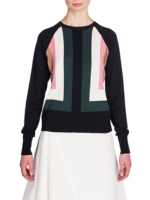 Marni - Silk-Blend Geometric Top