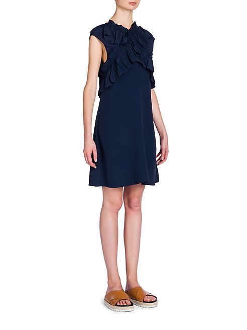 Marni - Silk-Blend Ruffle Dress