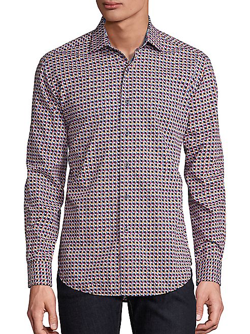 Robert Graham - Friedrich 3D Geometric Shirt