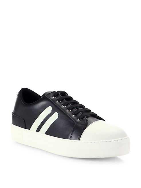 Neil Barrett - Two-Toned Leather Skateboard Sneakers