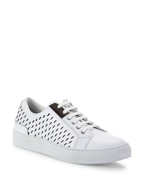 Neil Barrett - Perforated Leather Sneakers