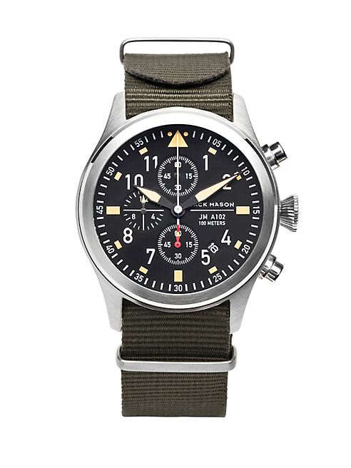 Jack Mason - Aviation Stainless Steel Chronograph Strap Watch