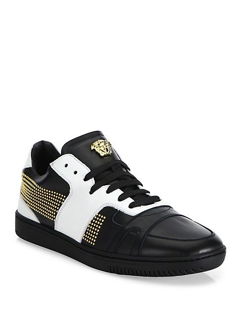 Versace - Studded Patch Low-Top Sneakers