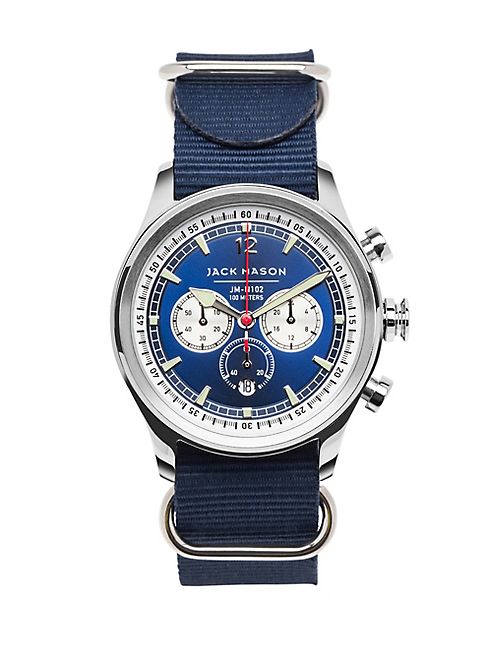 Jack Mason - Nautical Stainless Steel Chronograph Strap Watch