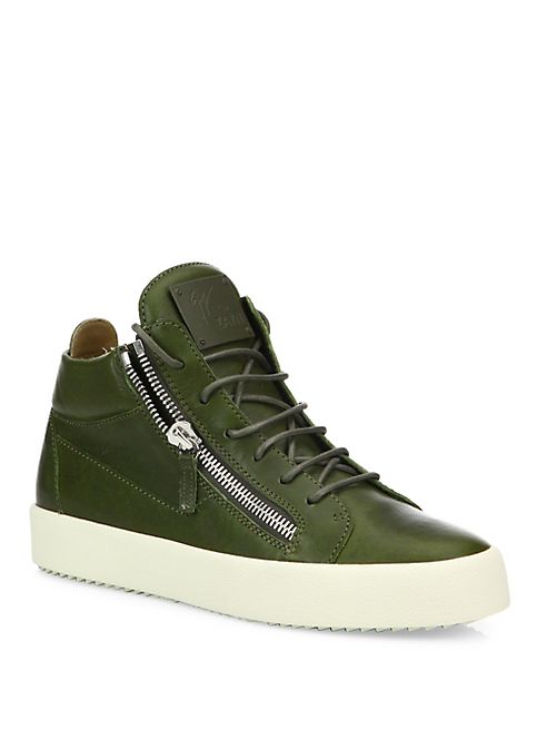 Giuseppe Zanotti - Giuseppe x Zayn Taz Mid Zip Leather Sneaker