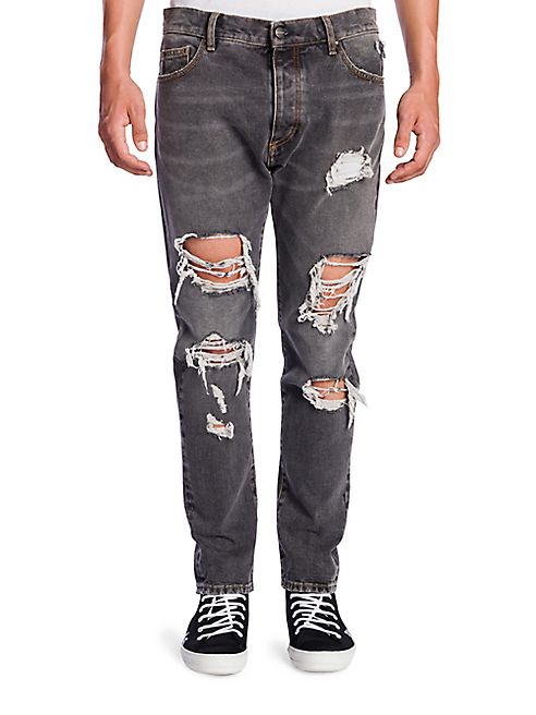 Palm Angels - Straight-Fit Ripped Jeans