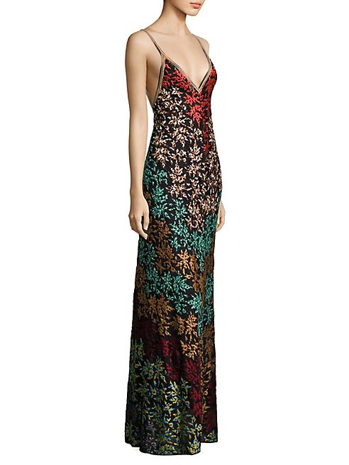 Missoni - Embroidered Slip Dress