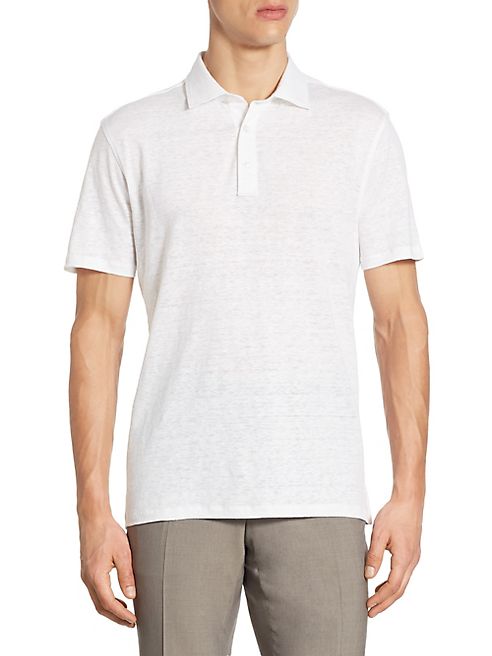 Ermenegildo Zegna - Short Sleeve Linen Polo