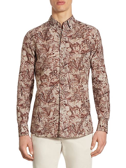 Ermenegildo Zegna - Palm Leaves Printed Shirt