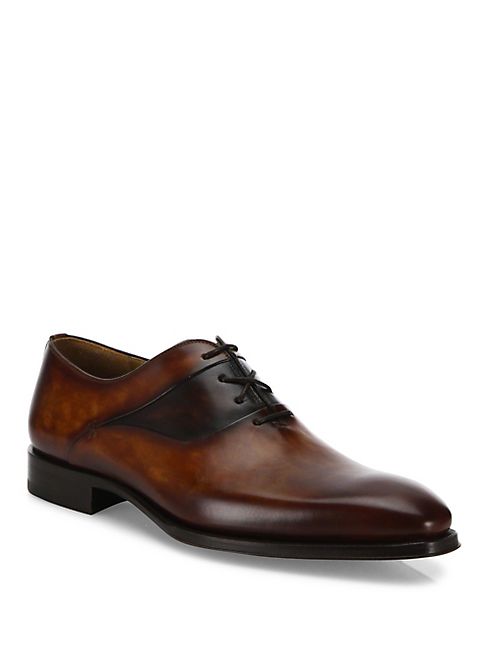 Saks Fifth Avenue Collection - Saks Fifth Avenue by Magnanni  Leather Oxfords