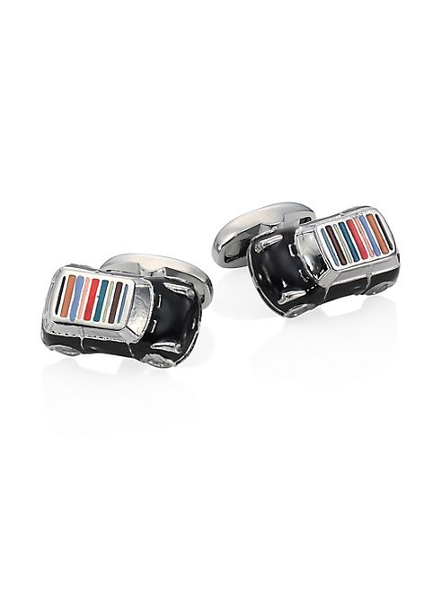 Paul Smith - Enamel Striped Mini Cooper Cuff Links