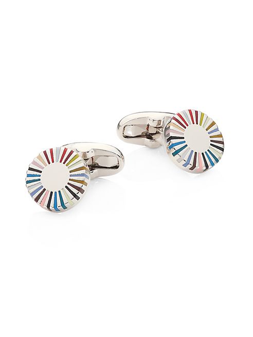 Paul Smith - Round Mini-Striped Cuff Links