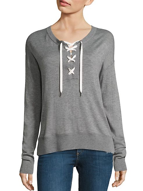 Splendid - Lakewood Lace-Up Henley Sweater