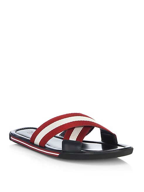 Bally - Cross-Over Detailed Slide Sandals