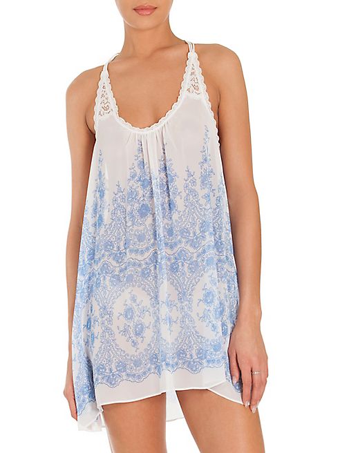 In Bloom - Morning View Floral Lace-Trimmed Chemise