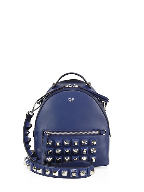 Fendi - Studded Leather Crossbody Backpack