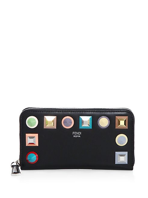 Fendi - Rainbow Stud Leather Wallet