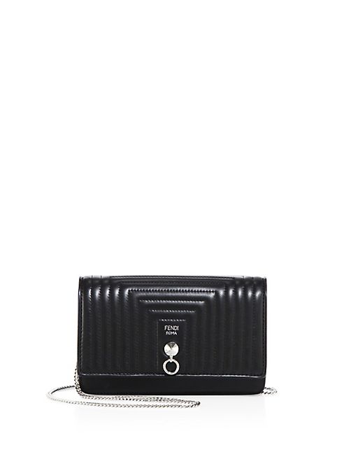 Fendi - Dot.com Quilted Leather Chain Wallet