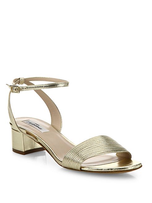 L.K. Bennett - Charline Metallic Nappa Leather Sandals