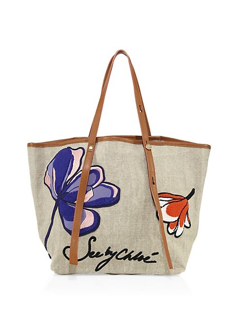 See by Chloé - Andy Embroidered Linen Tote