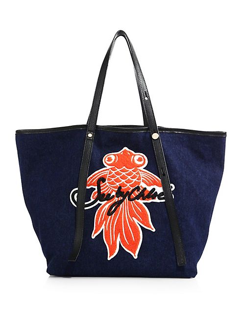 See by Chloé - Andy Denim Fish Patch Tote