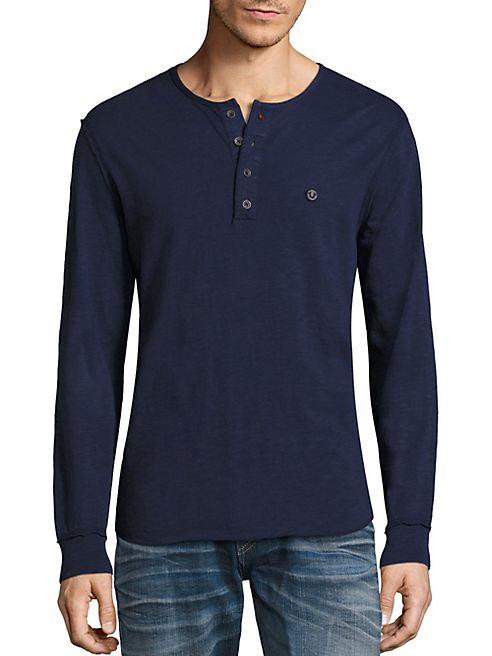 True Religion - Long Sleeve Slub Henley