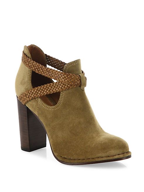 Frye - Margaret Braid Suede & Leather Booties