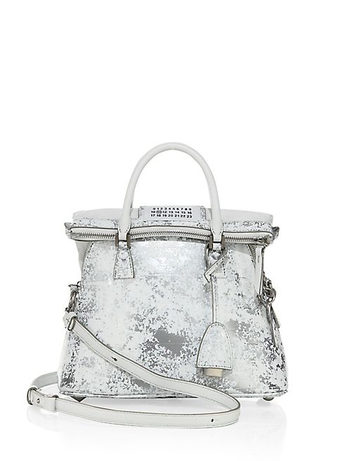 Maison Margiela - Mini Painted Metallic Leather Tote