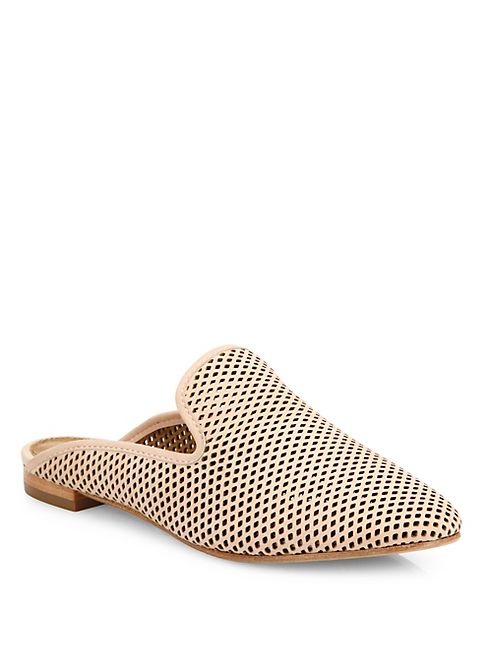 Frye - Gwen Perforated Leather Flat Mules