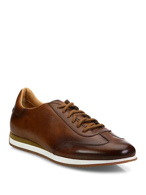 Santoni - Low-Top Leather Sneakers