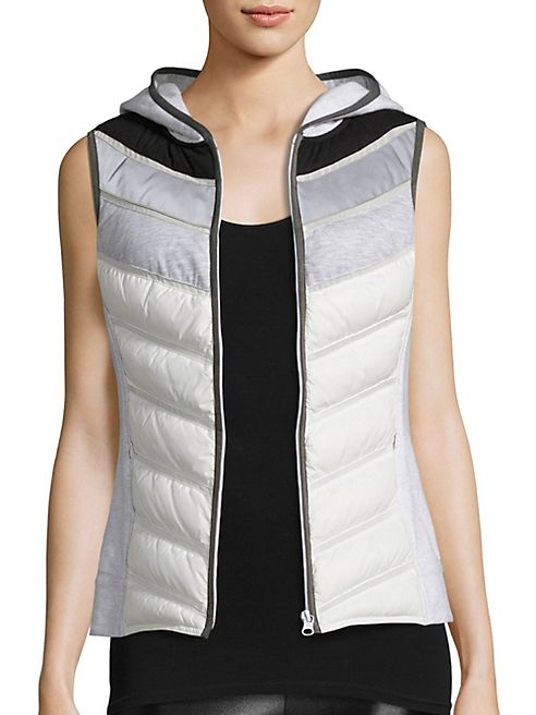 Blanc Noir - Packable Down Moto Vest