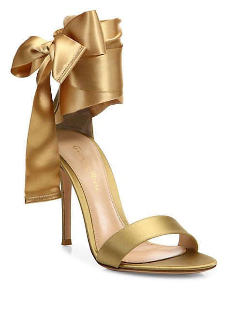 Gianvito Rossi - Gala Satin Ankle-Wrap Sandals