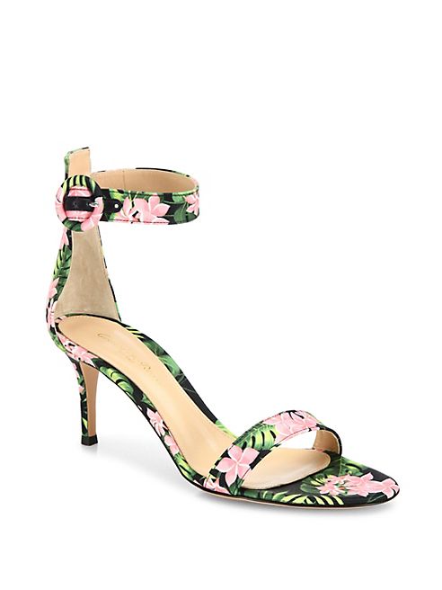 Gianvito Rossi - Portofino Floral Ankle-Strap Sandals