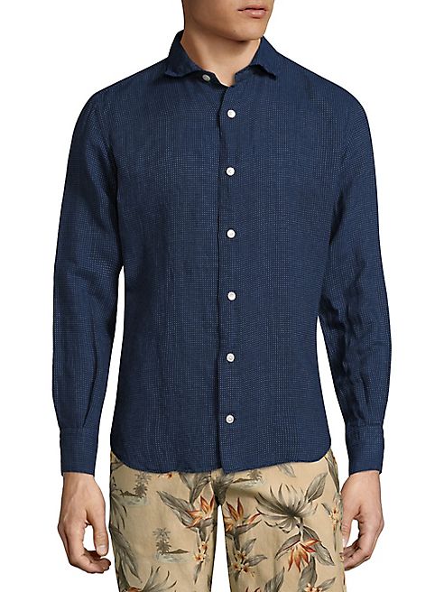 Eleventy - Allover Patterned Regular-Fit Shirt