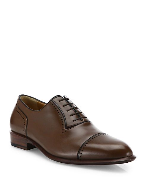 A. Testoni - Perforated Leather Derby Shoes