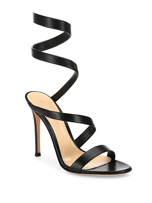 Gianvito Rossi - Opera Leather Wraparound Sandals