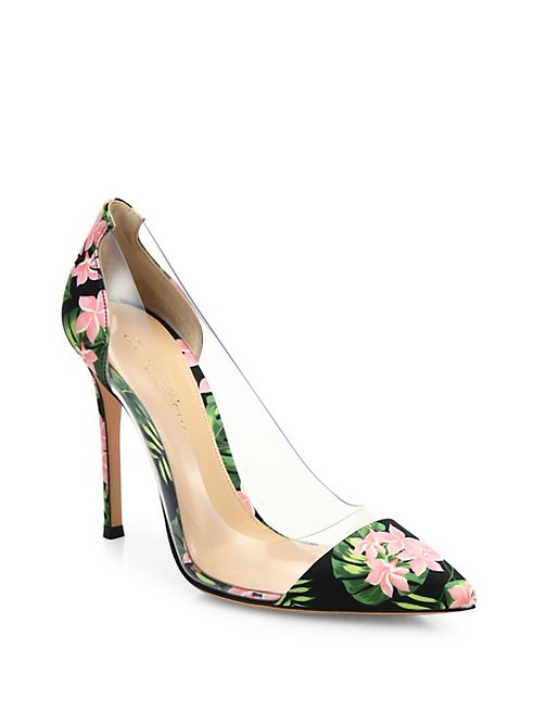 Gianvito Rossi - Plexi & Floral Pumps