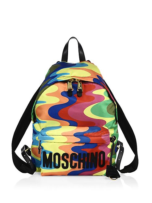 Moschino - Rainbow-Print Nylon Backpack