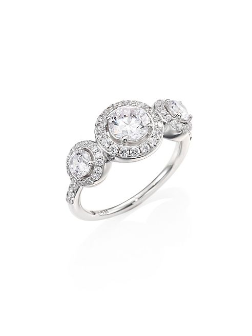 Adriana Orsini - Three Crystal Round Ring