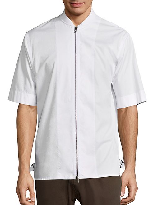 Helmut Lang - Short Sleeve Zip-Front Shirt